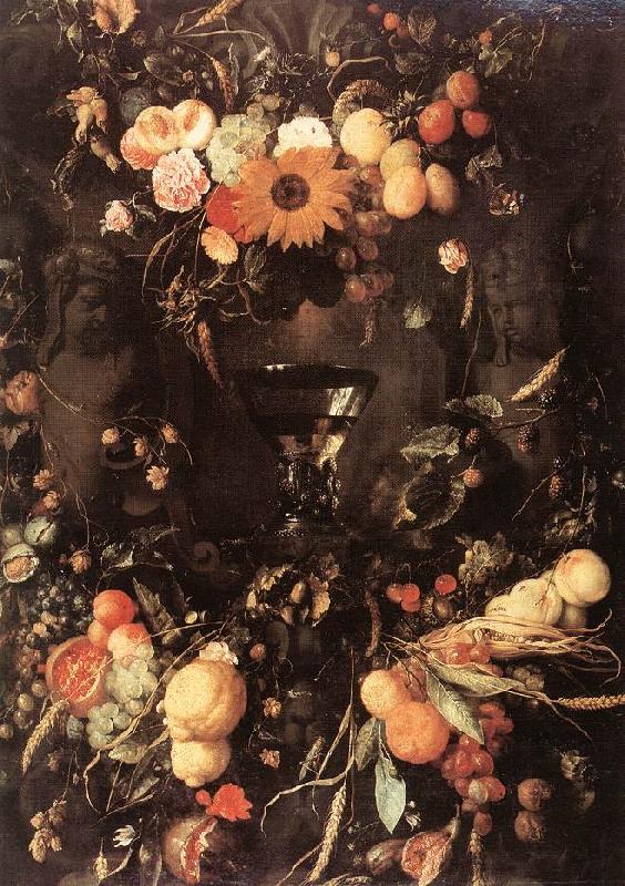 HEEM, Jan Davidsz. de Fruit and Flower Still-life dg oil painting picture
